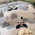 Panda Circle bed sheet cover bedding pillowcase set